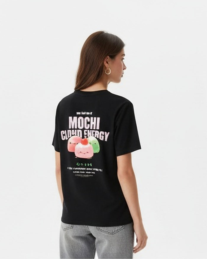 Black Mochi Cloud Energy Graphic T-Shirt - R217232