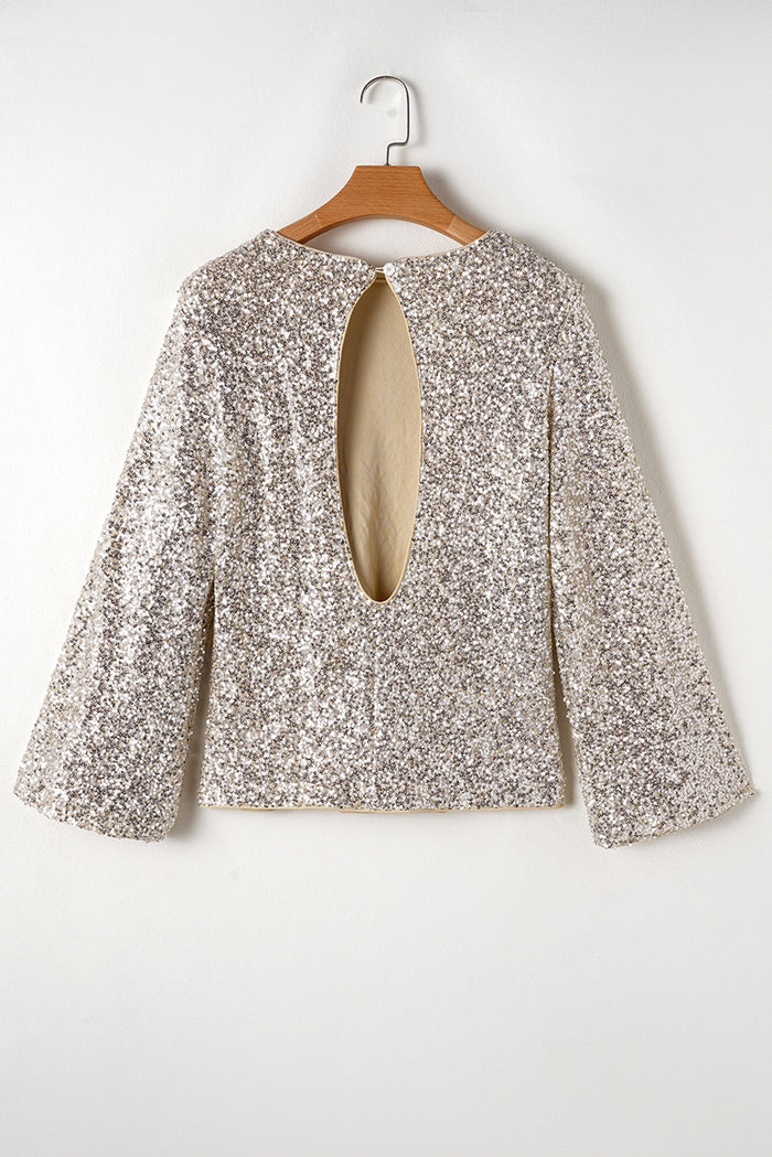 Blouse argentée à sequins et -A WOMAN WE LOVE