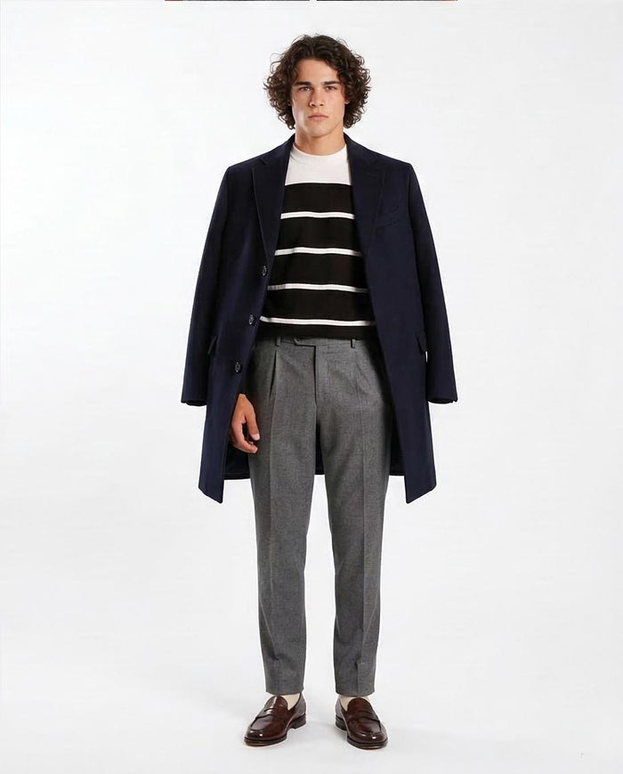 Bold Nautical Striped Crew Neck Knit Pullover - O201340