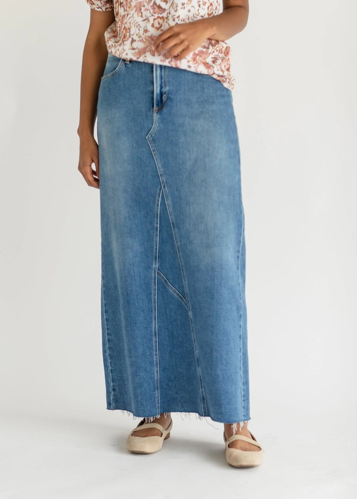 Brooklyn Maxi Denim Skirt