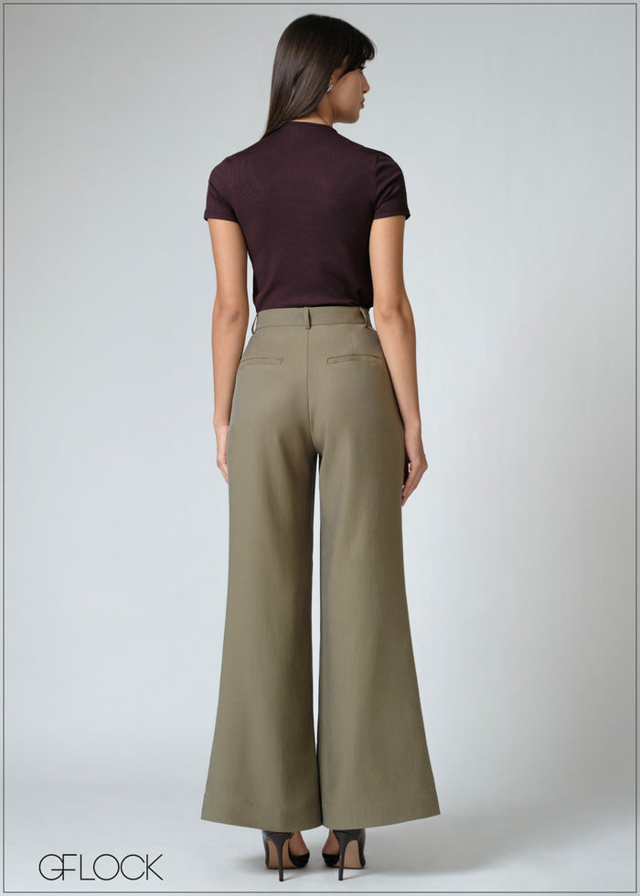 Button Down Rib T-Shirt - 080626