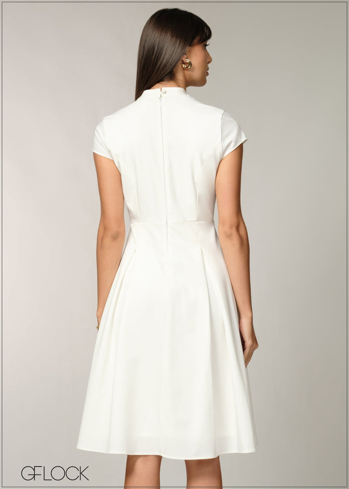 Cap Sleeved Midi Dress - 060726