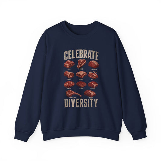 Celebrate Diversity BBQ Sweatshirt - funny sweatshirt by Cheeky Business