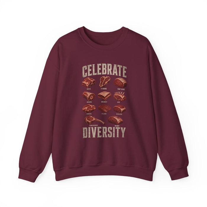 Celebrate Diversity BBQ Sweatshirt - funny sweatshirt by Cheeky Business