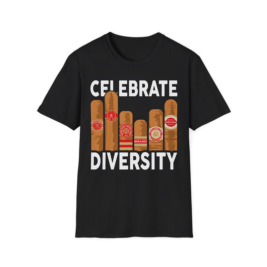 Celebrate Diversity Cigar Lover T-Shirt - funny t-shirt by Cheeky Business