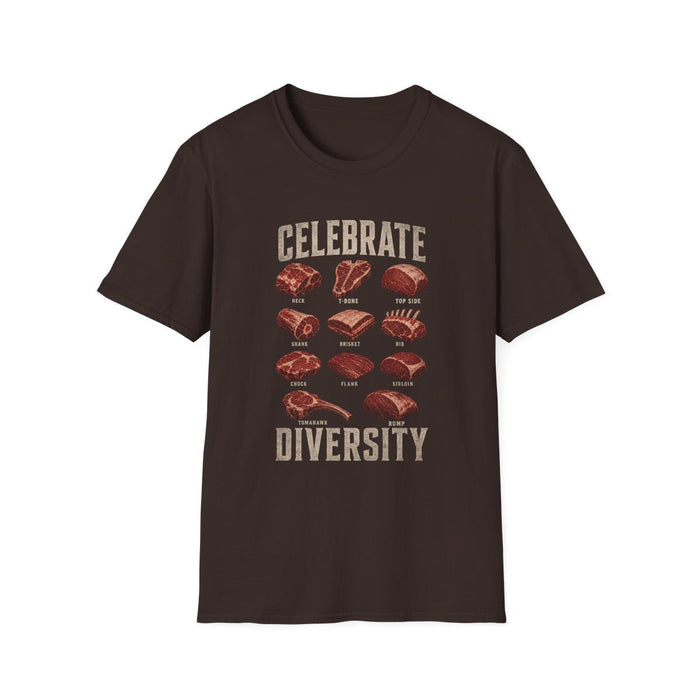 Celebrate Diversity Dad T-Shirt - funny t-shirt by Cheeky Business