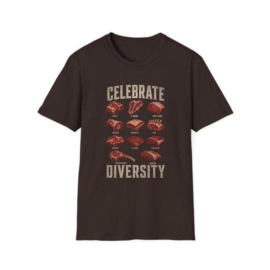 Celebrate Diversity Dad T-Shirt - funny t-shirt by Cheeky Business