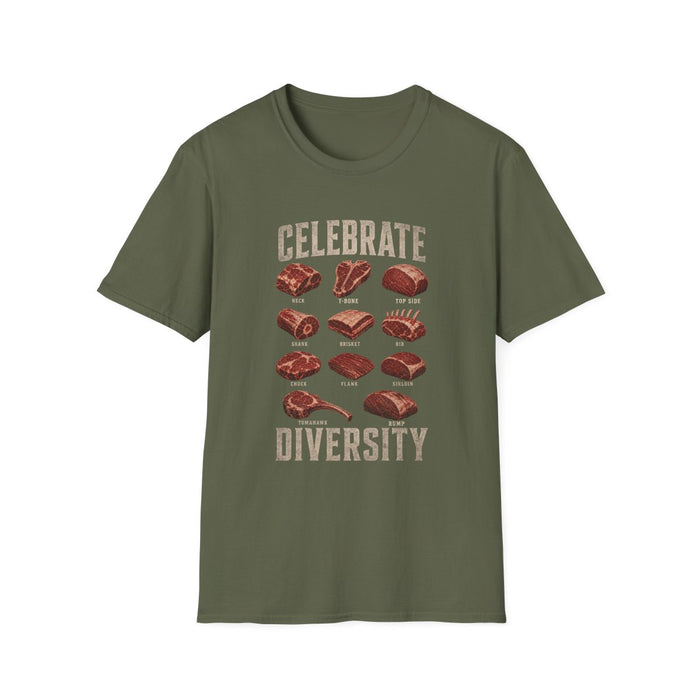 Celebrate Diversity Dad T-Shirt - funny t-shirt by Cheeky Business