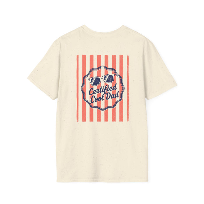 sport grey t-shirt with certified cool dad retro slogan design