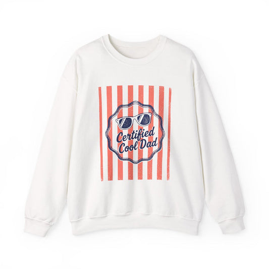 Certified Cool Dad Retro Sweatshirt - funny sweatshirt by Cheeky Business