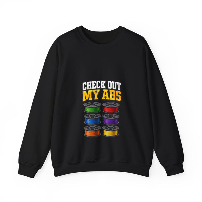 Check Out My ABS Sweatshirt - funny sweatshirt by Cheeky Business