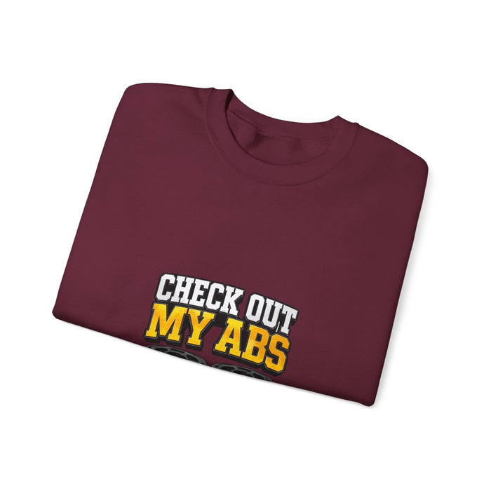 Check Out My ABS Sweatshirt - funny sweatshirt by Cheeky Business