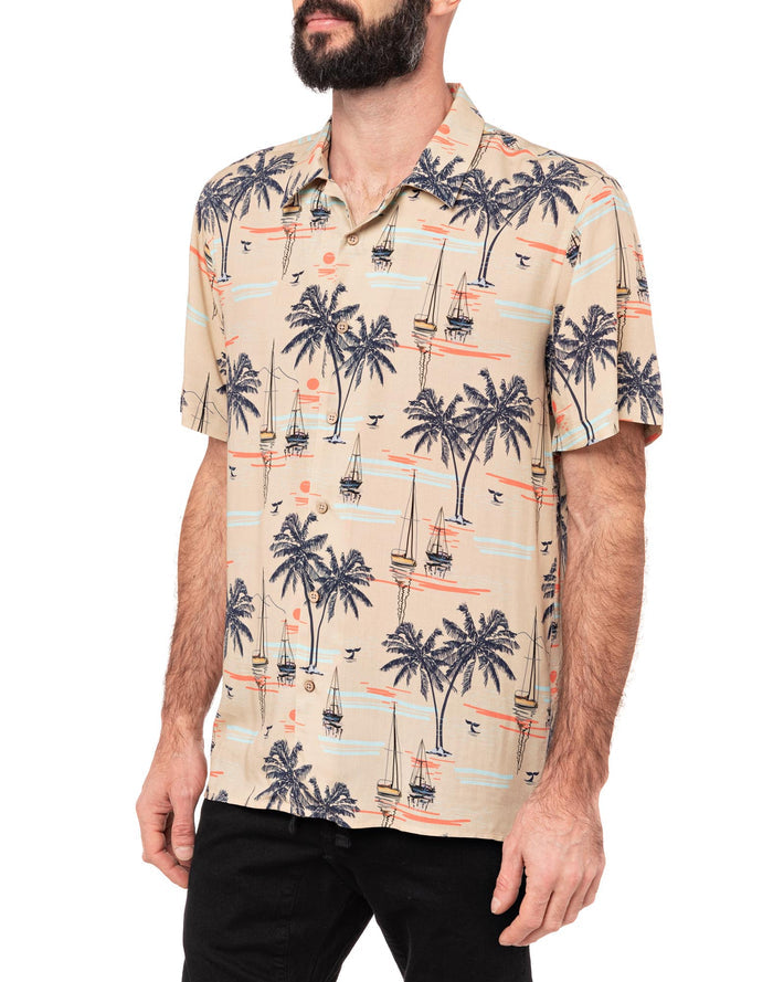 chemise hawaïenne stbarth PULLIN en coton