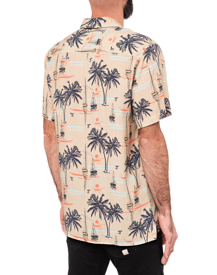 chemise hawaïenne stbarth PULLIN en coton
