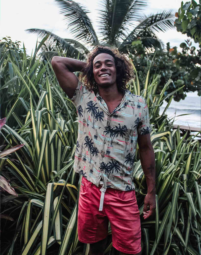 chemise hawaïenne stbarth PULLIN en coton
