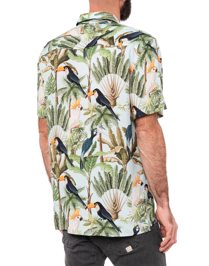 chemise hawaïenne toucanos PULLIN en coton