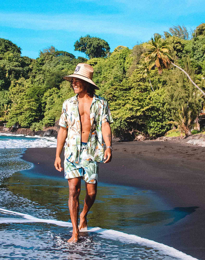 chemise hawaïenne toucanos PULLIN en coton
