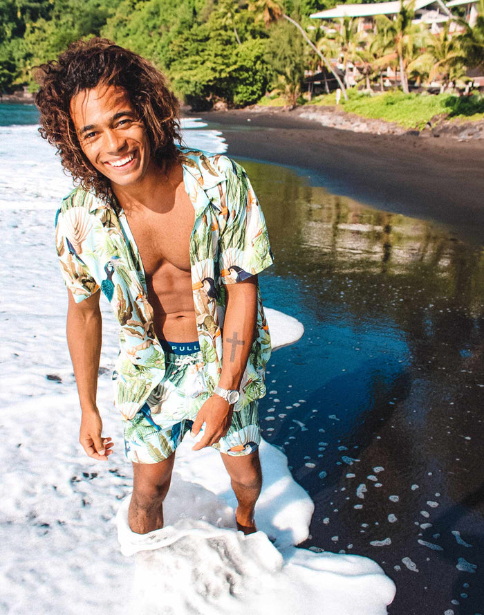 chemise hawaïenne toucanos PULLIN en coton