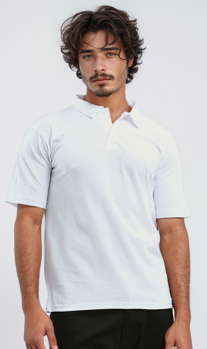 Classic Crisp White Essential Polo Shirt - 0188290