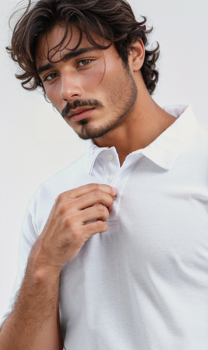 Classic Crisp White Essential Polo Shirt - 0188290