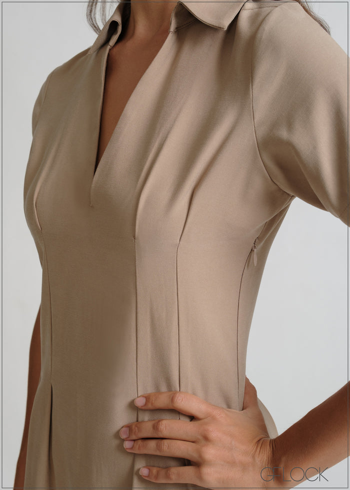 Collared Midi Dress - 270426