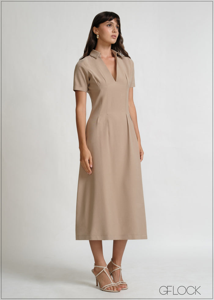 Collared Midi Dress - 270426