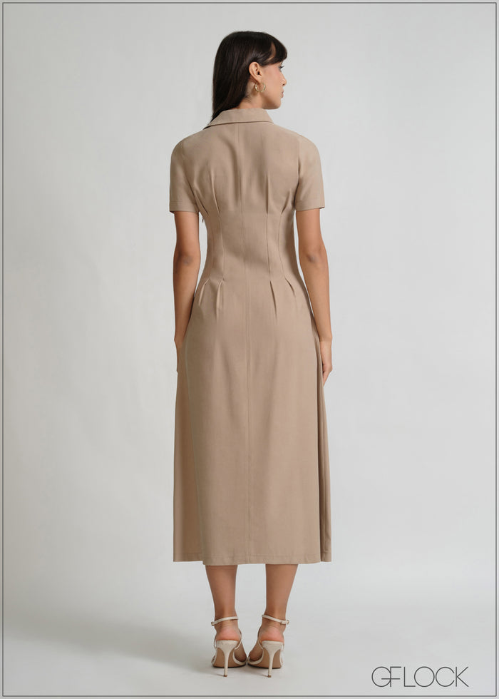 Collared Midi Dress - 270426