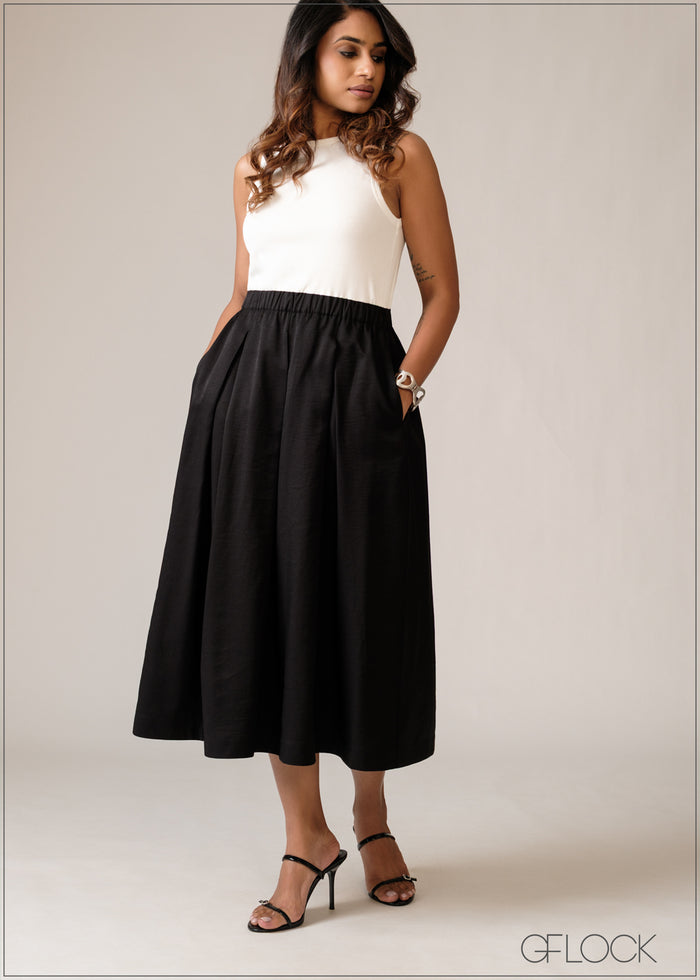 Contrast Midi Dress - 150626