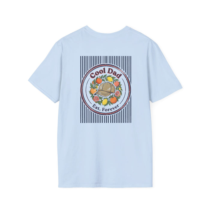 natural colour t-shirt with cool dad est forever slogan — funny gift for him