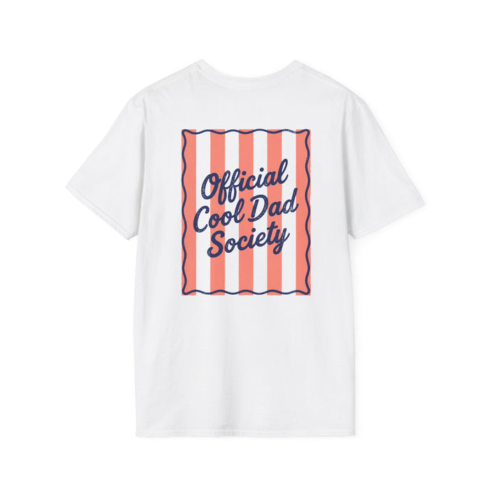 light blue t-shirt with cool dad society vintage graphic design for dad gift