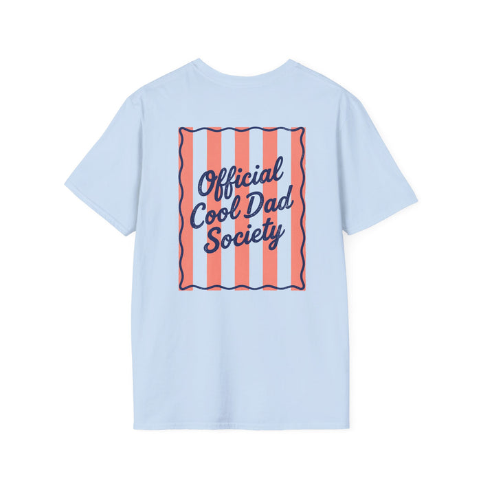 natural t-shirt with cool dad society vintage badge graphic for birthday gift