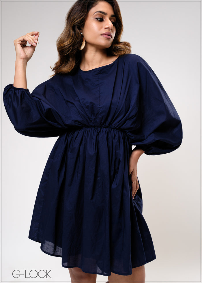 Cotton Open Back Mini Dress - 310725