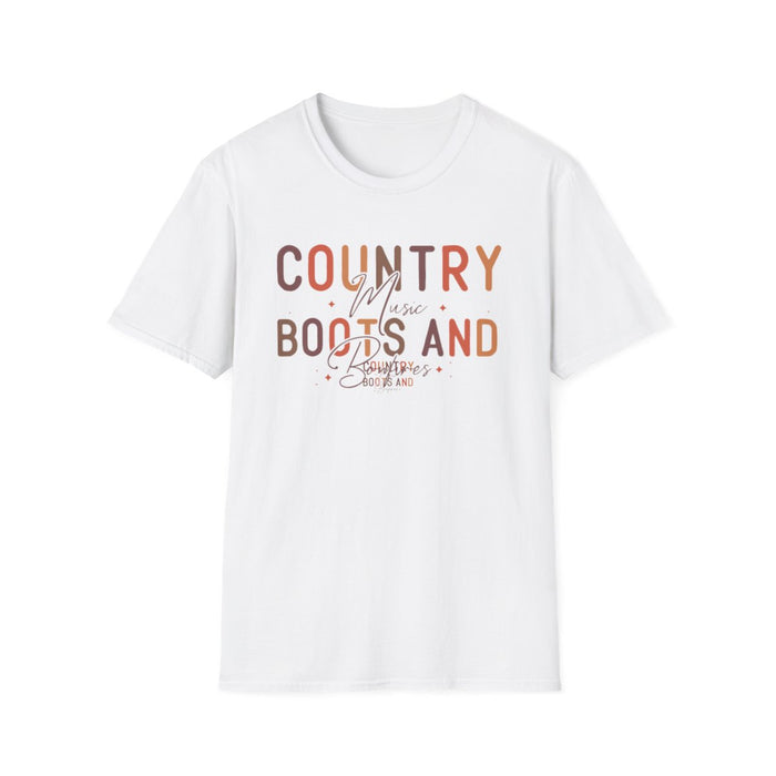 Country Music Boots and Bonfires T-Shirt - funny t-shirt by Cheeky Business