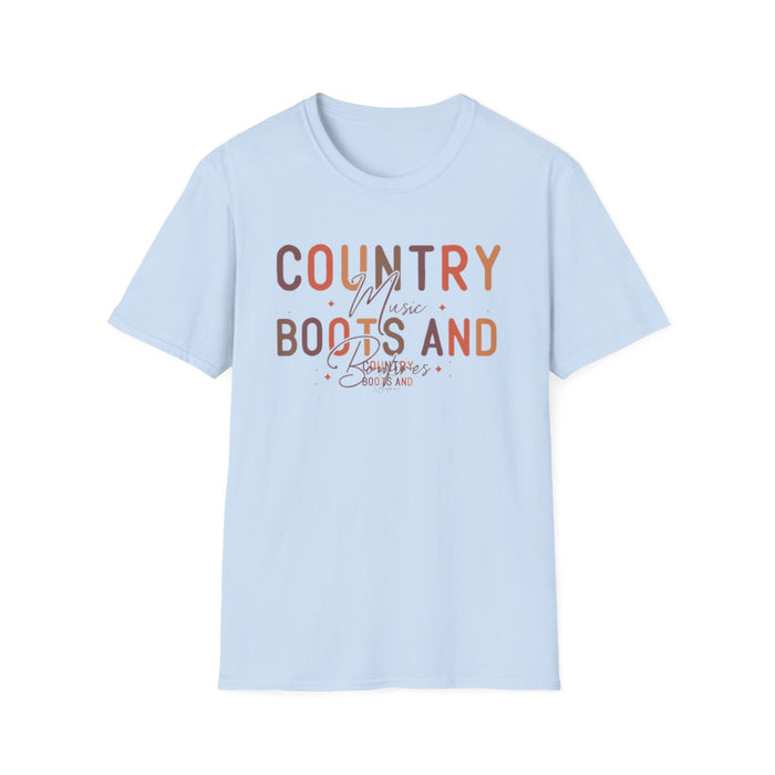 Country Music Boots and Bonfires T-Shirt - funny t-shirt by Cheeky Business