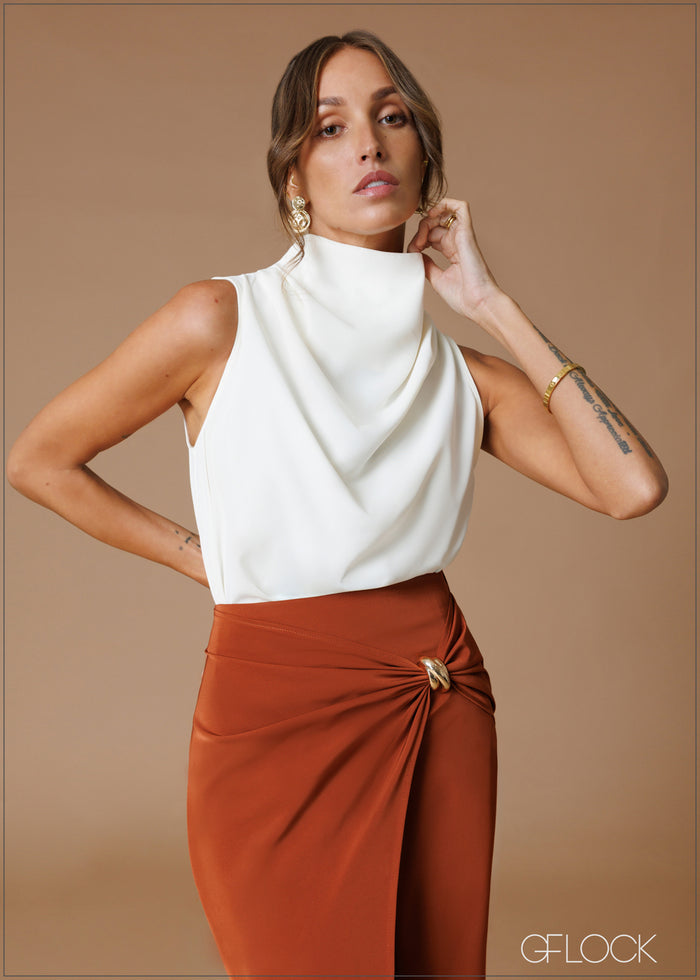 Cowl Neck Top - 170826