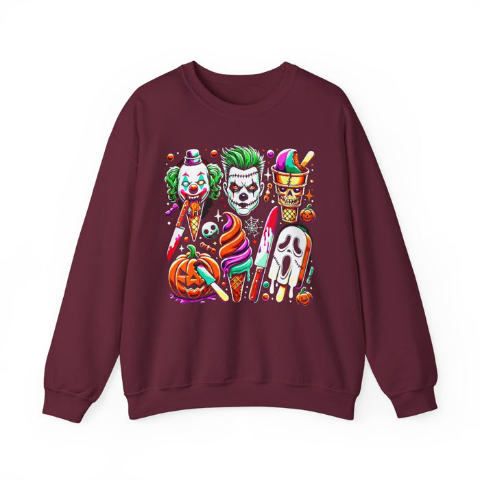 Creepy Halloween Ice Cream Horror Sweatshirt - funny sweatshirt by Cheeky Business