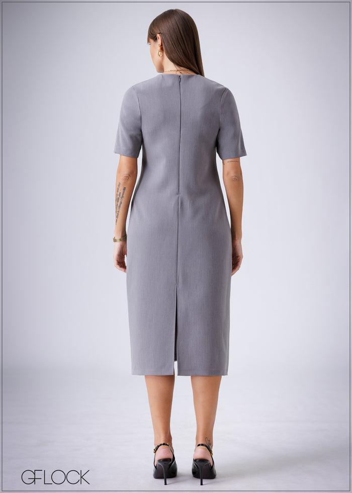 Crew Neck Dress - 230326