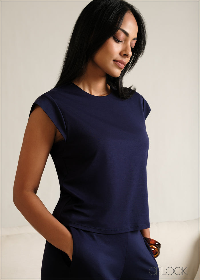 Crew Neck Relaxed Top - 230526