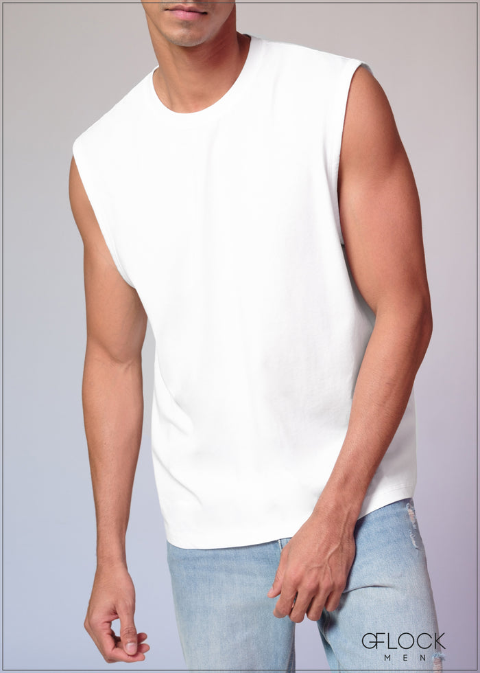 Cut Sleeve T-Shirt - 100126