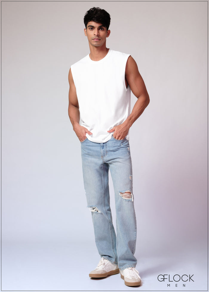Cut Sleeve T-Shirt - 100126