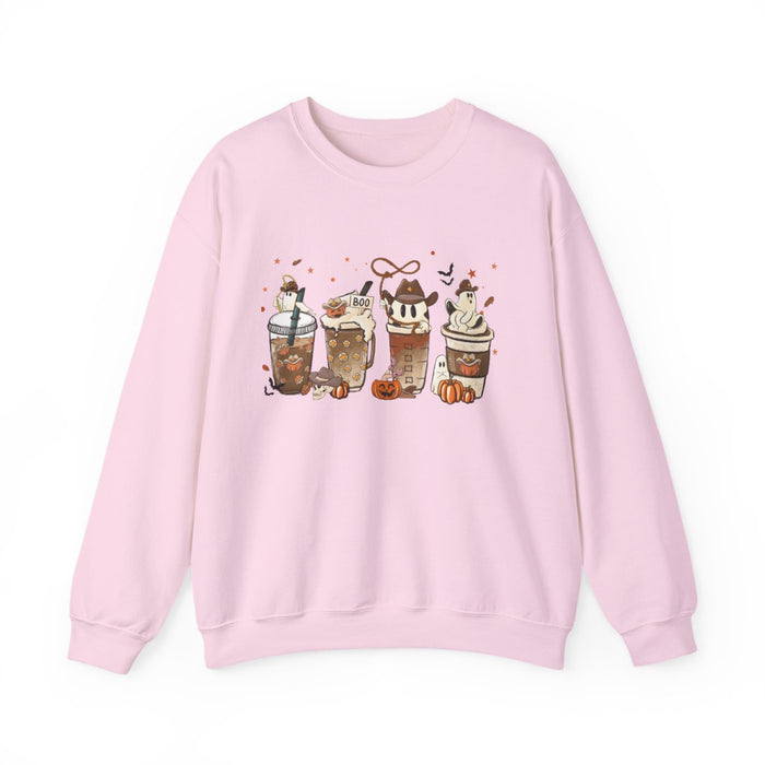 Cute Halloween Coffee Ghost Sweatshirt - funny sweatshirt by Cheeky Business