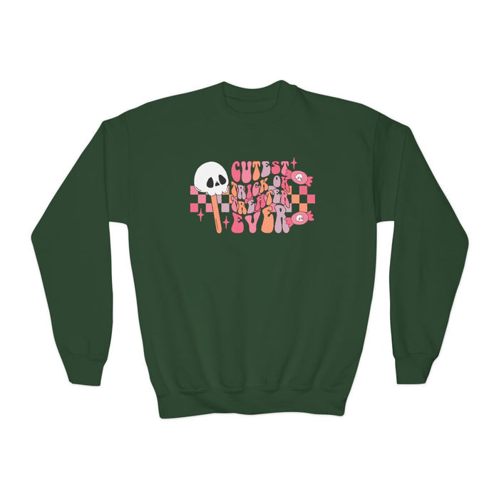 Cutest Trick Or Treater Ever Kids Halloween Sweatshirt - funny t-shirt by Cheeky Business