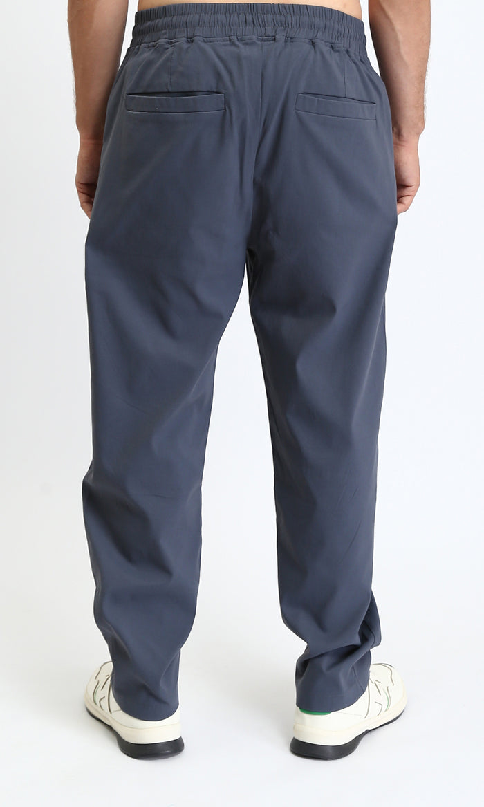 Dark Grey Elastic Waist Drawstring Comfy Pants - O202902