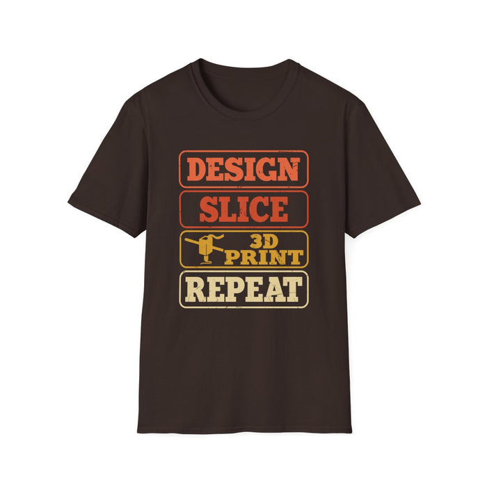 Design Slice 3D Print Repeat T-Shirt - funny t-shirt by Cheeky Business
