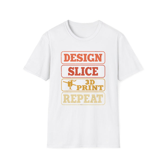 Design Slice 3D Print Repeat T-Shirt - funny t-shirt by Cheeky Business
