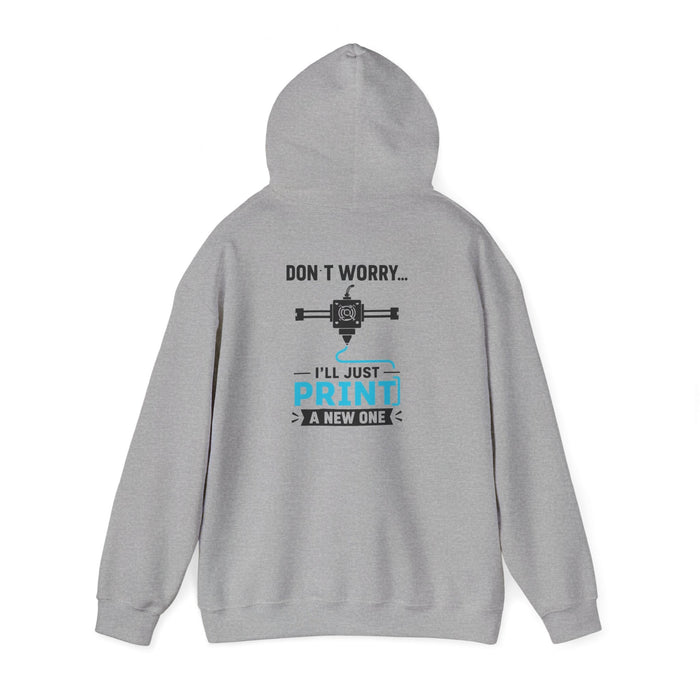 sport grey hoodie with printer graphic design for engineer and maker dad
