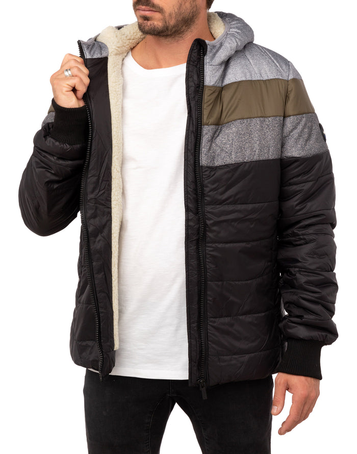 doudoune capuche forest PULLIN en nylon