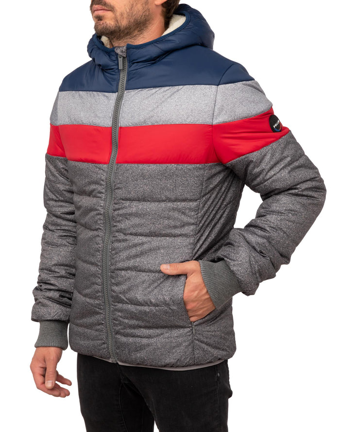 doudoune capuche greyrainbow PULLIN en nylon