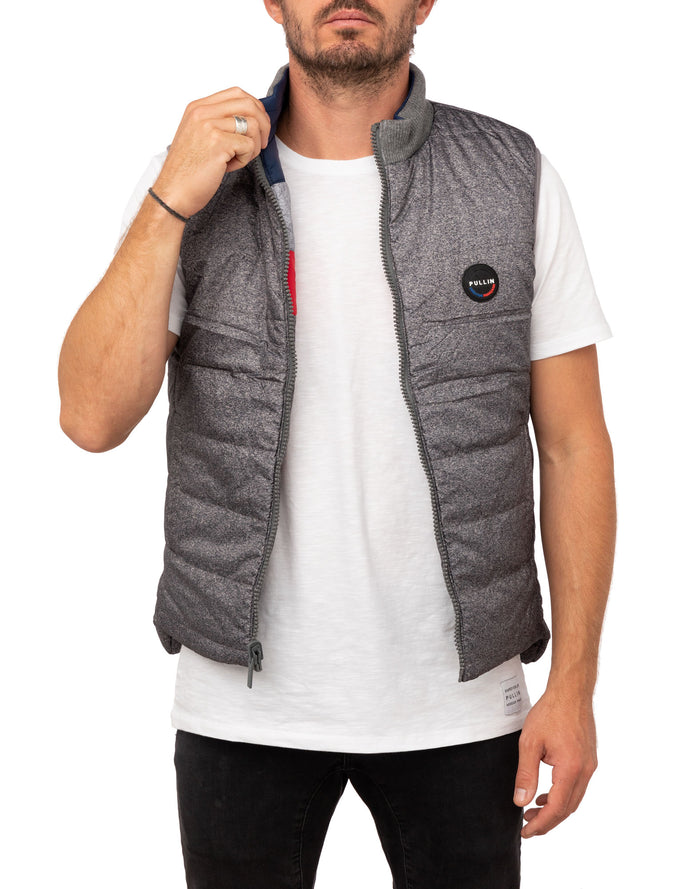 doudoune sans manches greyrainbow PULLIN en nylon