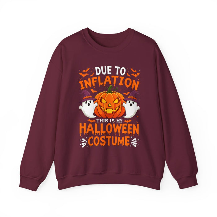 Due To Inflation This Is My Halloween Costume Sweatshirt - funny sweatshirt by Cheeky Business
